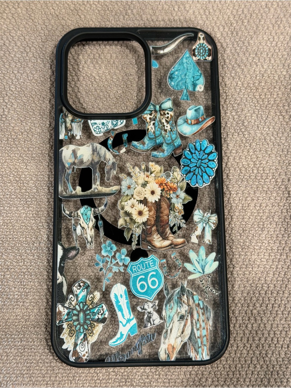 iPhone 15 Pro Max MagSafe Cowboy Cactus Caper Pattern